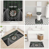 Personalised New Zealand Darts Bathroom Set Dartboard Maori Fern Puhoro Art - Polynesian Pride