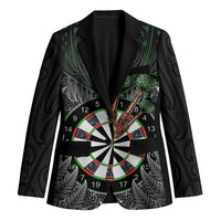 Personalised New Zealand Darts Blazer Dartboard Maori Fern Puhoro Art - Polynesian Pride