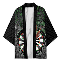 Personalised New Zealand Darts Kimono Dartboard Maori Fern Puhoro Art - Polynesian Pride