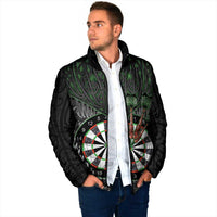 Personalised New Zealand Darts Padded Jacket Dartboard Maori Fern Puhoro Art - Polynesian Pride