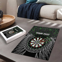 Personalised New Zealand Darts Puzzle Dartboard Maori Fern Puhoro Art - Polynesian Pride