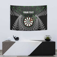 Personalised New Zealand Darts Tapestry Dartboard Maori Fern Puhoro Art