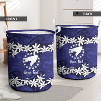 Personalised Cook Islands Pukapuka Laundry Basket Tiare Maori Polynesian Waves Tattoo LT14 - Polynesian Pride