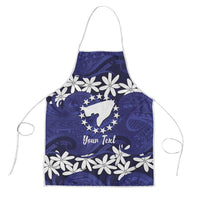 Personalised Cook Islands Pukapuka Apron Tiare Maori Polynesian Waves Tattoo LT14 Blue - Polynesian Pride
