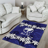 Personalised Cook Islands Pukapuka Area Rug Tiare Maori Polynesian Waves Tattoo LT14 - Polynesian Pride