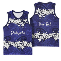 Personalised Cook Islands Pukapuka Basketball Jersey Tiare Maori Polynesian Waves Tattoo LT14 - Polynesian Pride