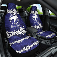 Personalised Cook Islands Pukapuka Car Seat Cover Tiare Maori Polynesian Waves Tattoo LT14 One Size Blue - Polynesian Pride