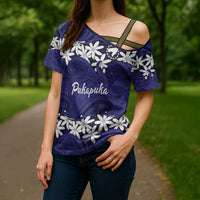 Personalised Cook Islands Pukapuka Cross Shoulder Shirt Tiare Maori Polynesian Waves Tattoo LT14 - Polynesian Pride
