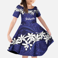 Personalised Cook Islands Pukapuka Family Matching Off Shoulder Maxi Dress and Hawaiian Shirt Tiare Maori Polynesian Waves Tattoo