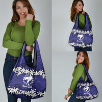 Personalised Cook Islands Pukapuka Grocery Bag Tiare Maori Polynesian Waves Tattoo LT14 - Polynesian Pride