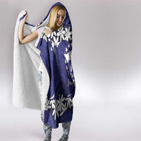 Personalised Cook Islands Pukapuka Hooded Blanket Tiare Maori Polynesian Waves Tattoo LT14 - Polynesian Pride