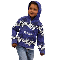 Personalised Cook Islands Pukapuka Kid Hoodie Tiare Maori Polynesian Waves Tattoo LT14 - Polynesian Pride