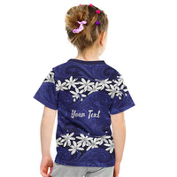 Personalised Cook Islands Pukapuka Kid T Shirt Tiare Maori Polynesian Waves Tattoo LT14 - Polynesian Pride