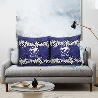 Personalised Cook Islands Pukapuka Pillow Cover Tiare Maori Polynesian Waves Tattoo LT14 - Polynesian Pride