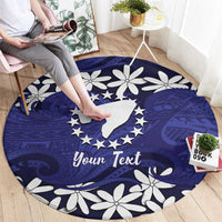 Personalised Cook Islands Pukapuka Round Carpet Tiare Maori Polynesian Waves Tattoo LT14 - Polynesian Pride