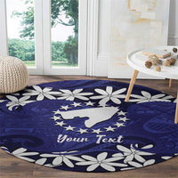 Personalised Cook Islands Pukapuka Round Carpet Tiare Maori Polynesian Waves Tattoo LT14 - Polynesian Pride