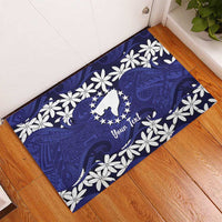 Personalised Cook Islands Pukapuka Rubber Doormat Tiare Maori Polynesian Waves Tattoo LT14 - Polynesian Pride