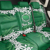 Personalised Cook Islands Rarotonga Back Car Seat Cover Tiare Maori Polynesian Waves Tattoo LT14 - Polynesian Pride