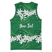 Personalised Cook Islands Rarotonga Basketball Jersey Tiare Maori Polynesian Waves Tattoo LT14 - Polynesian Pride