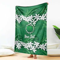 Personalised Cook Islands Rarotonga Blanket Tiare Maori Polynesian Waves Tattoo LT14 - Polynesian Pride