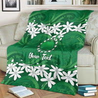 Personalised Cook Islands Rarotonga Blanket Tiare Maori Polynesian Waves Tattoo LT14 - Polynesian Pride
