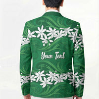 Personalised Cook Islands Rarotonga Blazer Tiare Maori Polynesian Waves Tattoo LT14 - Polynesian Pride