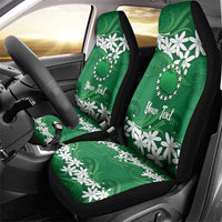 Personalised Cook Islands Rarotonga Car Seat Cover Tiare Maori Polynesian Waves Tattoo LT14 - Polynesian Pride