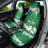 Personalised Cook Islands Rarotonga Car Seat Cover Tiare Maori Polynesian Waves Tattoo LT14 - Polynesian Pride