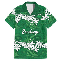 Personalised Cook Islands Rarotonga Family Matching Mermaid Dress and Hawaiian Shirt Tiare Maori Polynesian Waves Tattoo