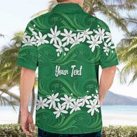 Personalised Cook Islands Rarotonga Hawaiian Shirt Tiare Maori Polynesian Waves Tattoo LT14 - Polynesian Pride