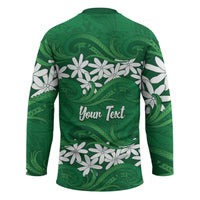 Personalised Cook Islands Rarotonga Hockey Jersey Tiare Maori Polynesian Waves Tattoo LT14 - Polynesian Pride