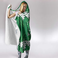 Personalised Cook Islands Rarotonga Hooded Blanket Tiare Maori Polynesian Waves Tattoo LT14 - Polynesian Pride