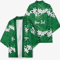 Personalised Cook Islands Rarotonga Kimono Tiare Maori Polynesian Waves Tattoo