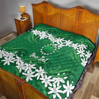Personalised Cook Islands Rarotonga Quilt Tiare Maori Polynesian Waves Tattoo LT14 - Polynesian Pride