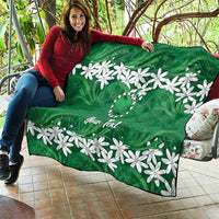 Personalised Cook Islands Rarotonga Quilt Tiare Maori Polynesian Waves Tattoo LT14 - Polynesian Pride