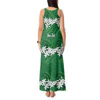 Personalised Cook Islands Rarotonga Tank Maxi Dress Tiare Maori Polynesian Waves Tattoo LT14 - Polynesian Pride