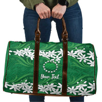 Personalised Cook Islands Rarotonga Travel Bag Tiare Maori Polynesian Waves Tattoo LT14 Green - Polynesian Pride