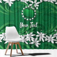 Personalised Cook Islands Rarotonga Window Curtain Tiare Maori Polynesian Waves Tattoo LT14 - Polynesian Pride