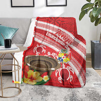 Kingdom Of Tonga Emancipation Day Blanket Tongan Ngatu With Kumete Red LT14 - Polynesian Pride