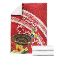 Kingdom Of Tonga Emancipation Day Blanket Tongan Ngatu With Kumete Red LT14 - Polynesian Pride