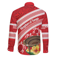 Kingdom Of Tonga Emancipation Day Family Matching Puletasi and Hawaiian Shirt Tongan Ngatu With Kumete Red