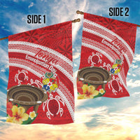 Kingdom Of Tonga Emancipation Day Garden Flag Tongan Ngatu With Kumete Red