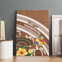 Kingdom Of Tonga Emancipation Day Canvas Wall Art Tongan Ngatu With Kumete Brown LT14 - Polynesian Pride