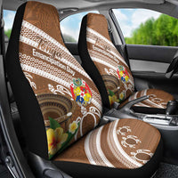 Kingdom Of Tonga Emancipation Day Car Seat Cover Tongan Ngatu With Kumete Brown