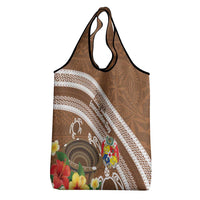 Kingdom Of Tonga Emancipation Day Grocery Bag Tongan Ngatu With Kumete Brown