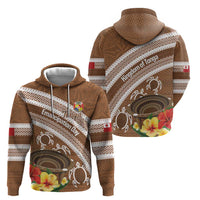 Kingdom Of Tonga Emancipation Day Hoodie Tongan Ngatu With Kumete Brown