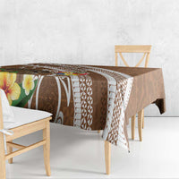 Kingdom Of Tonga Emancipation Day Tablecloth Tongan Ngatu With Kumete Brown LT14 - Polynesian Pride