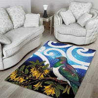 Kekeru New Zealand Matariki Area Rug Kukupa Kowhai Maori New Year Blue Version