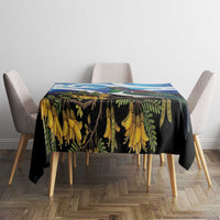 Kekeru New Zealand Matariki Tablecloth Kukupa Kowhai Maori New Year Blue Version LT14 - Polynesian Pride