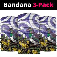 Kekeru New Zealand Matariki Neck Gaiter Kukupa Kowhai Maori New Year Purple Version